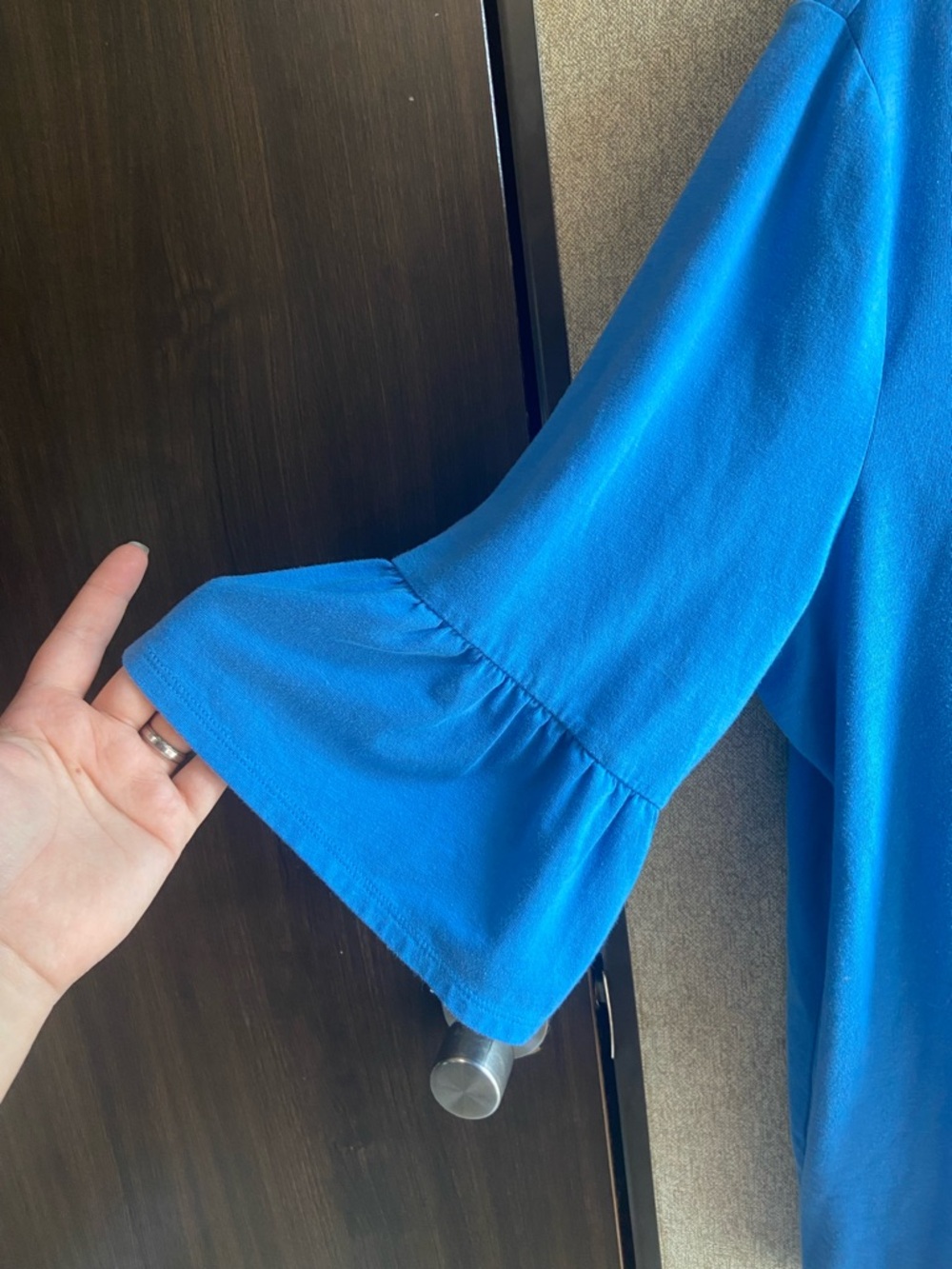 J. Jill blue bell sleeve 3/4 sleeve top shirt size XL casual comfortable spring - Picture 2 of 5